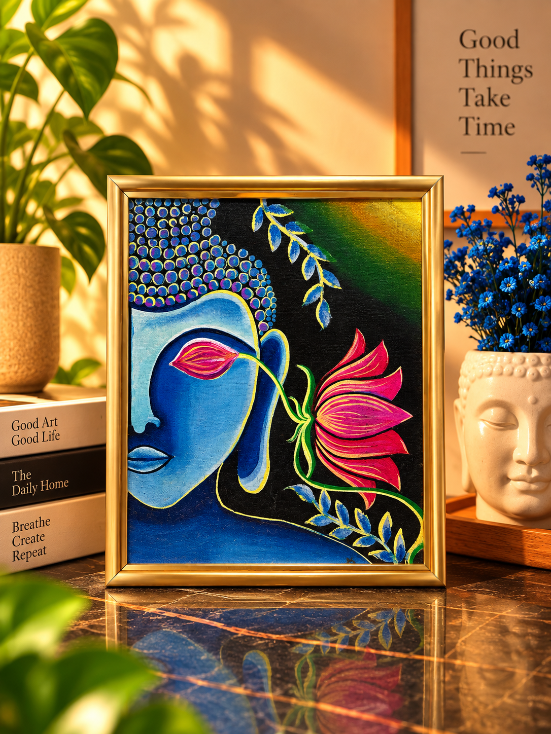 The Lotus Eye — Watercolour on paper by Pranjal